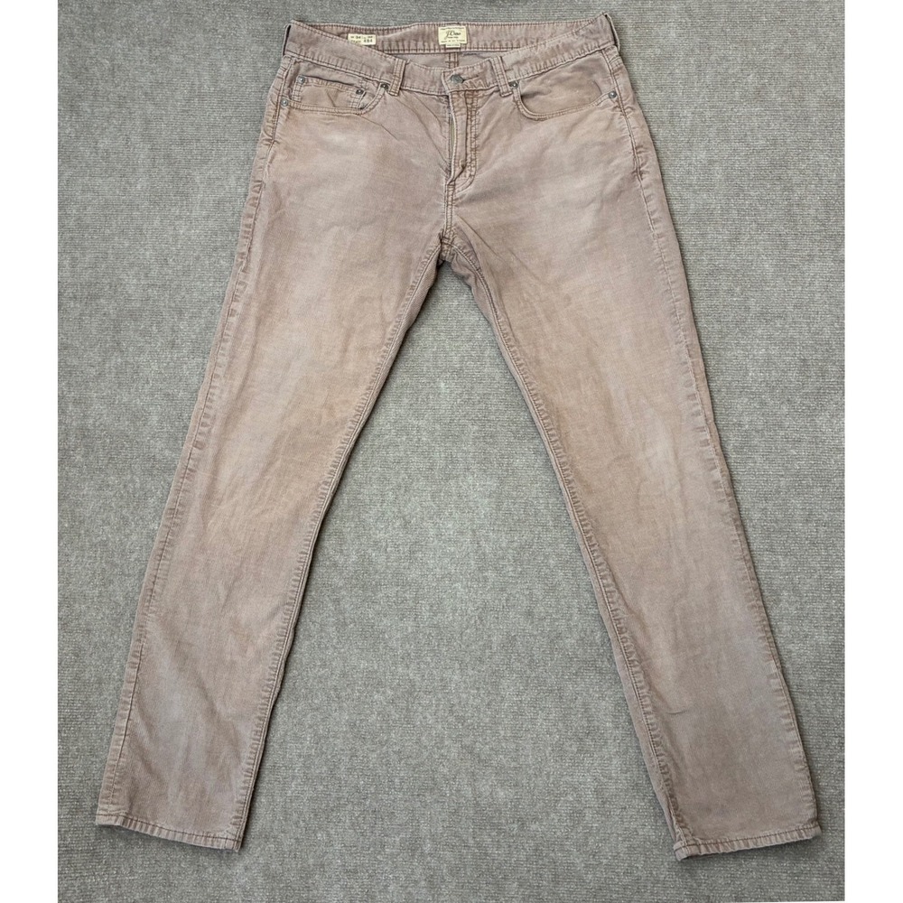 J.Crew 484 Extra Slim Fit Corduroy Pants Mens 34x32 Tan Brown 20582 Every Stitch